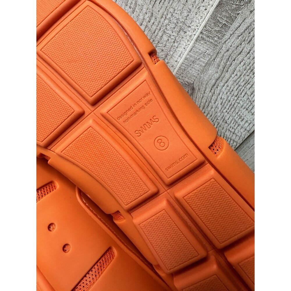 SWIMS Mens Penny Loafers Size 8 Machine Washable Boat Deck Orange Coral Shoes - Picture 8 of 11